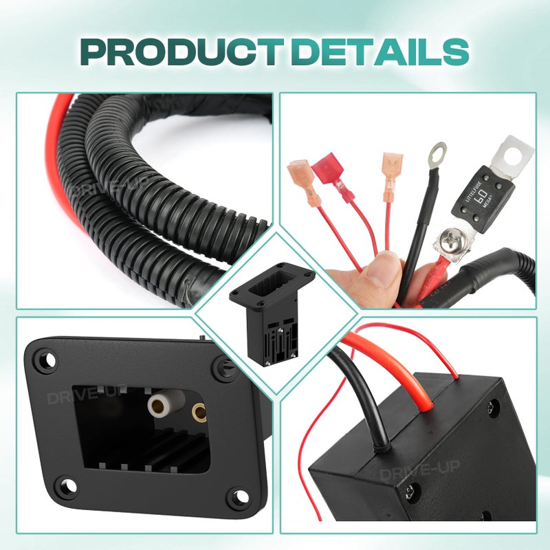 Drive-up 36V Powerwise Charger Receptacle for EZGO TXT Medalist Electric Golf Carts (Charger Receptacle) - Image 3